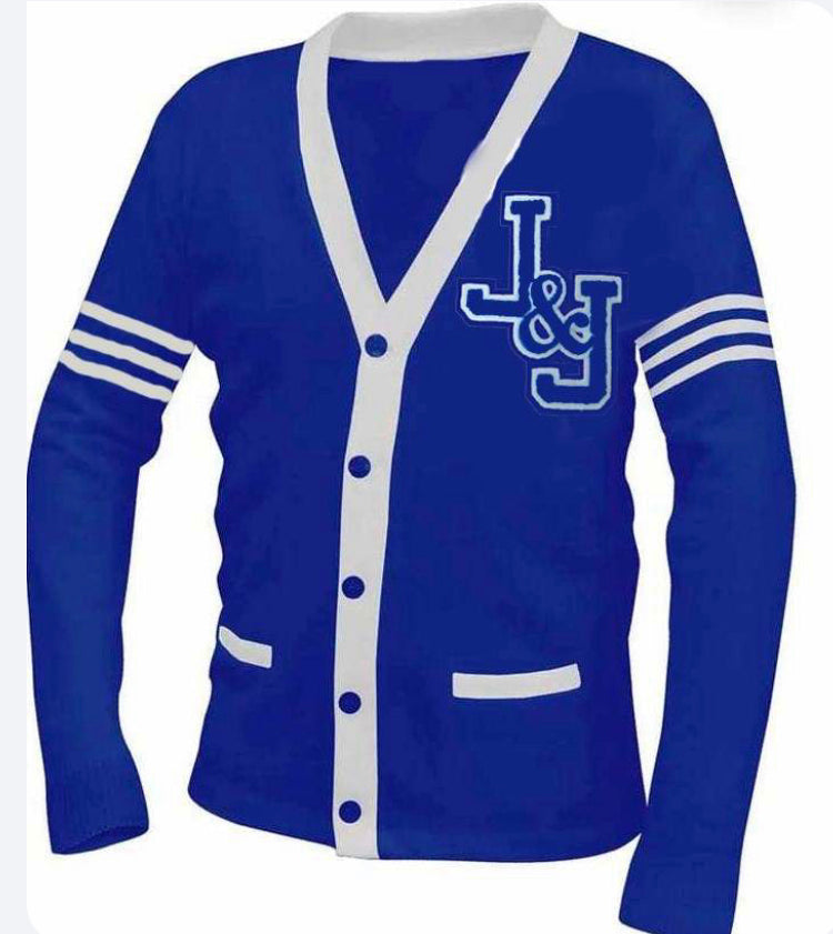 Blue JJ Unisex Varsity Sweater